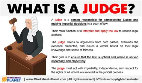 A judge is expected to be disinterested in a trial