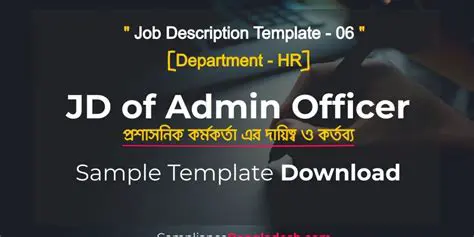 Admin Officer Job Description in Pakistan: Your Comprehensive Guide