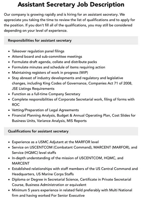 Comprehensive Guide: Administrative Assistant and Secretary Job Description