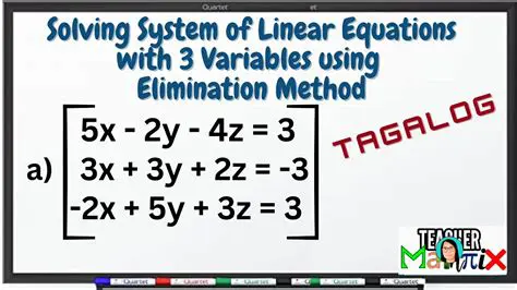 Algorithms for solving systems of linear equations