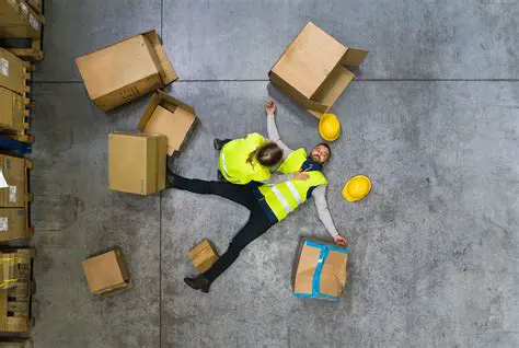 Being struck by falling objects from above