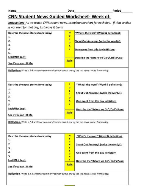 Unpacking CNN Student News: A Comprehensive Guided Worksheet Approach