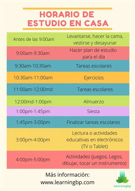 Establece un horario de estudio