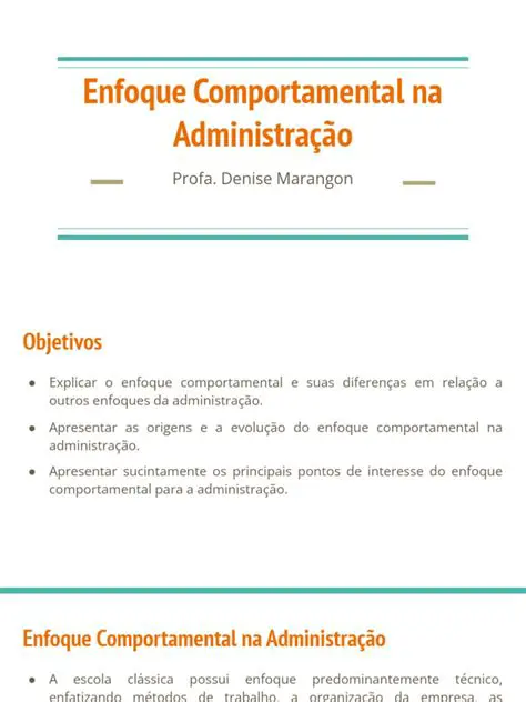 Exemplos de Enfoque Comportamental