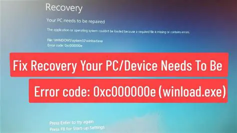 Fixing Winload.efi Error Code 0xc00000e9: A Comprehensive Guide