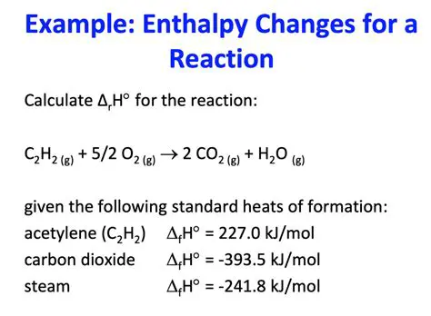 Formulating Change in Enthalpy