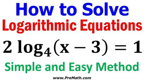 How to Solve Logarithmic Equations