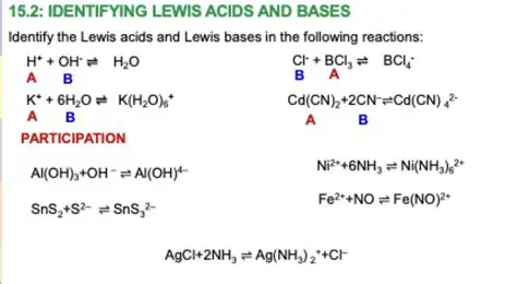 Identifying Lewis Acids in Chemical Equations