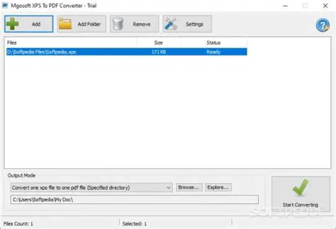 Key Features of Mgosoft XPS To PDF Converter