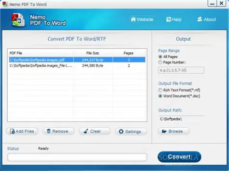 Key Features of Nemo PDF To Word
