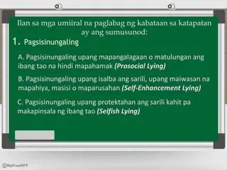 Makapinsala sa kanilang sarili