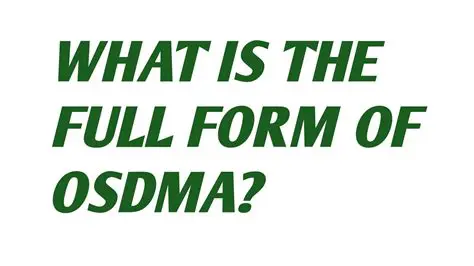 Unveiling the OSDMA: Understanding the Full Form and Its Significance