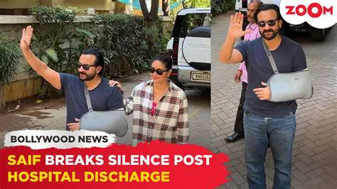 Saif Ali Khan: Latest Pictures Emerge from Hospital, Revealing Health Update