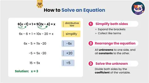 The First Step in Solving a Linear Equation