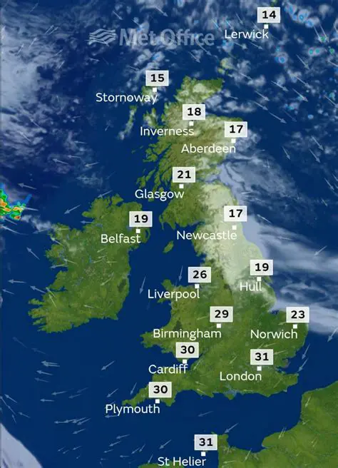 UK Weather Map Live: Tracking Storms and Sunshine with Google Earth, BBC, and Satellite Imagery