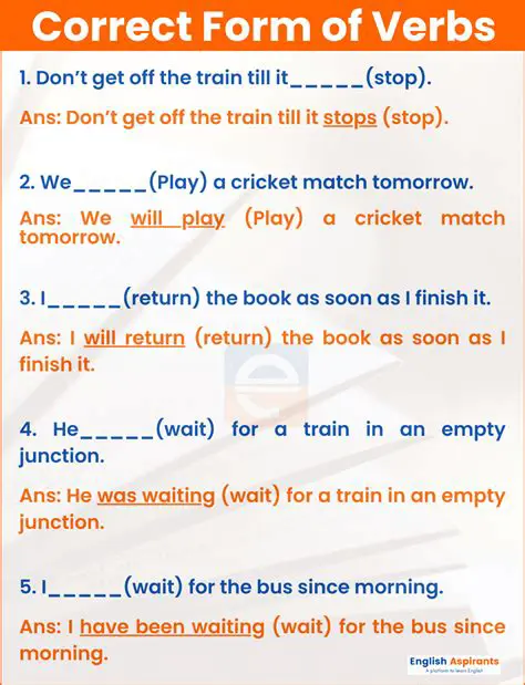 Using the wrong form of the verb