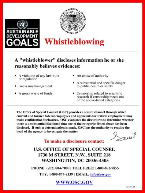 Navigating Whistleblowing Retaliation: Understanding the Office of Special Counsel (OSC) and Key Considerations